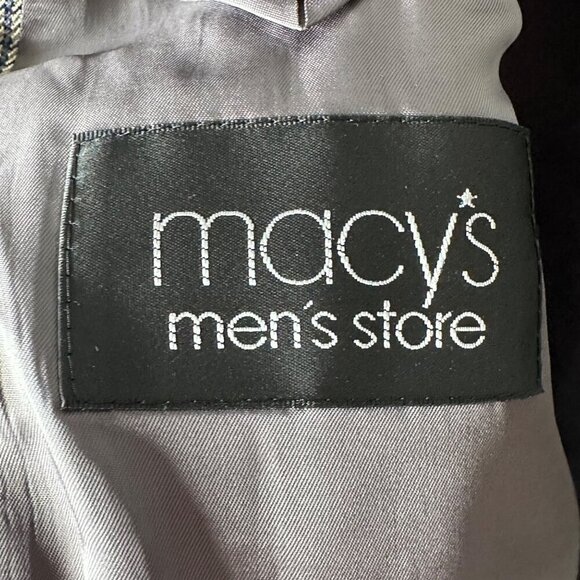 Lauren Ralph Lauren Men's Classic Gray Checkered Wool Silk Blazer Jacket 46R - Picture 8 of 10